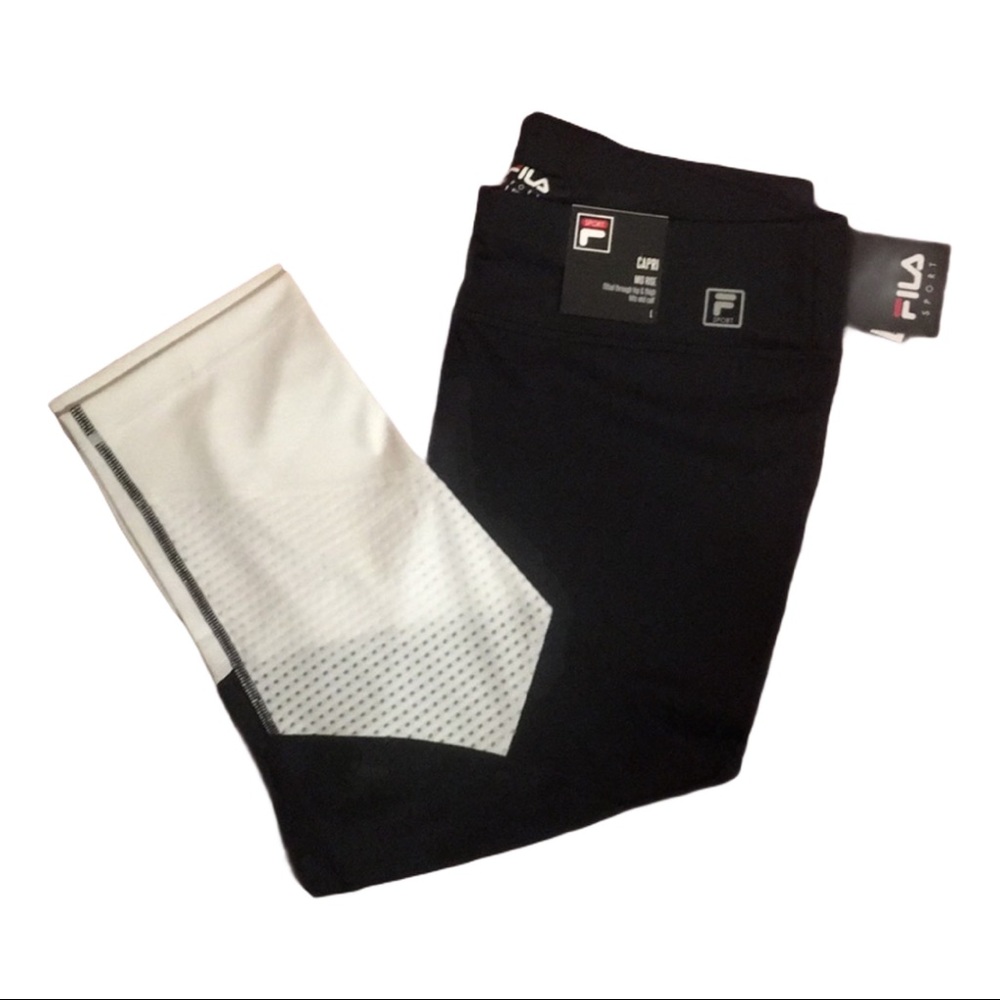 Fila Sport Mid Rise Mesh Panel Capri